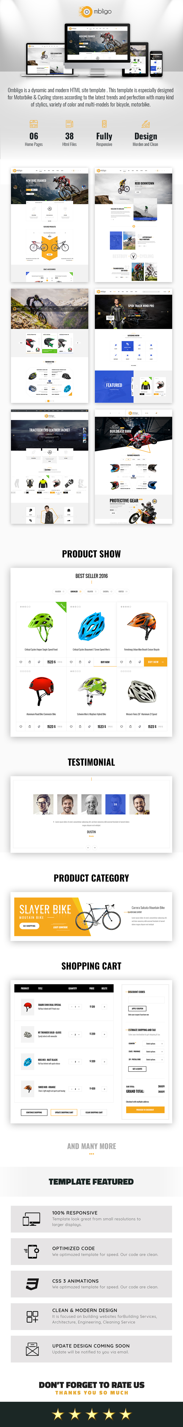 Ombligo Shop - Multi Concept Motor & Cycle HTML Template